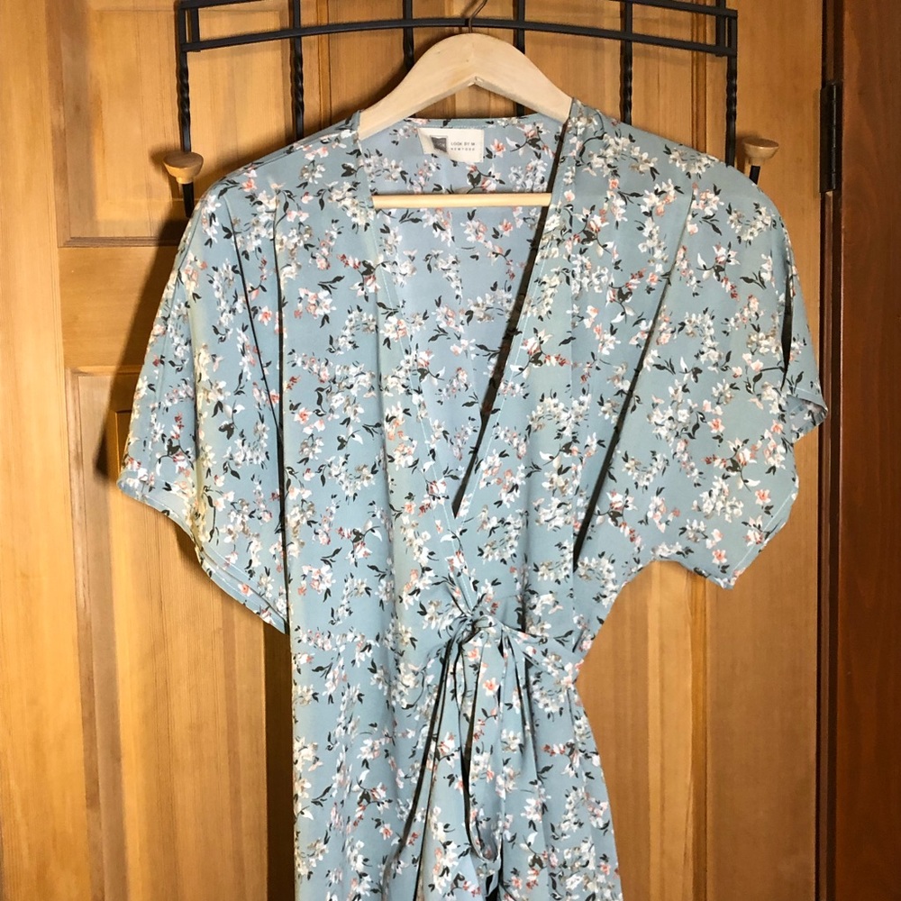 Floral print wrap dress